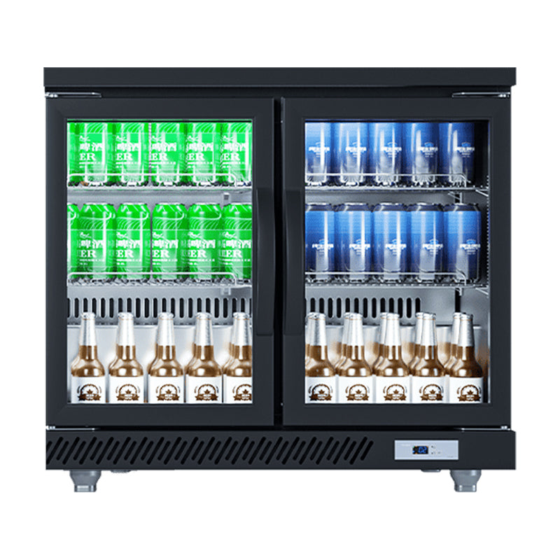 Mini Freezer Fridge Refrigerator Toughened Tempered Glass Door Clear mini  bar cooler