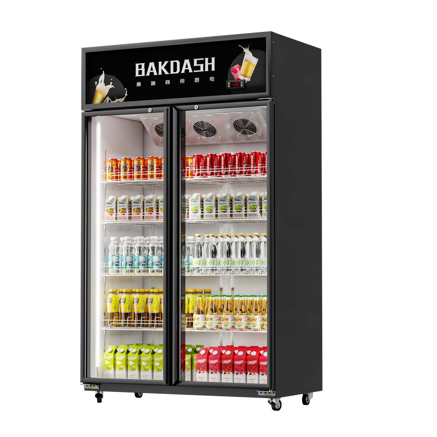 refrigeration equipment frigo vitrine display showcase refrigerators for drinks - two door